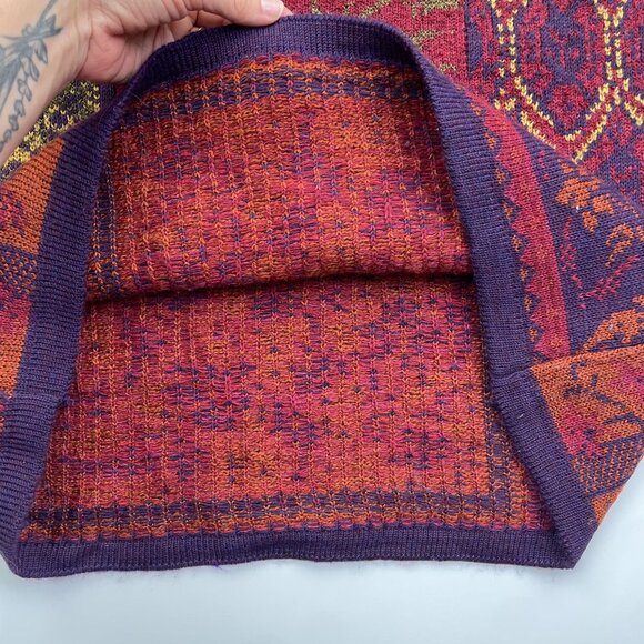 90s Women's St Michael Knit Sweater Size UK 12 US 8 Paisley Retro Sweater - Picture 7 of 12